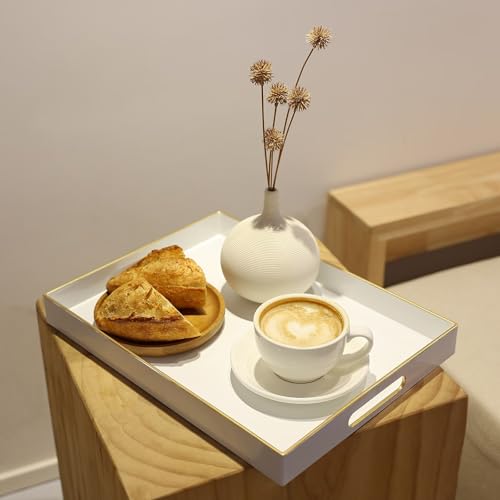 White Plastic Serving Tray for Ottoman