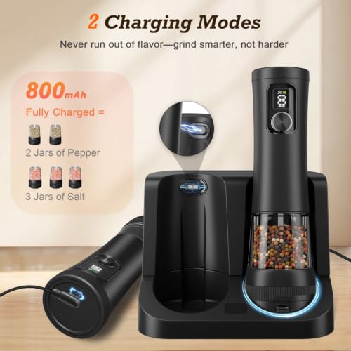 Electric Salt and Pepper Grinder Set (2 Count)