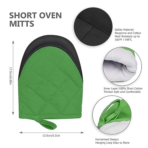 1 Pair Short Oven Mitts