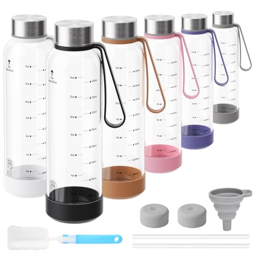 18 oz Glass Water Bottles (6 Count)