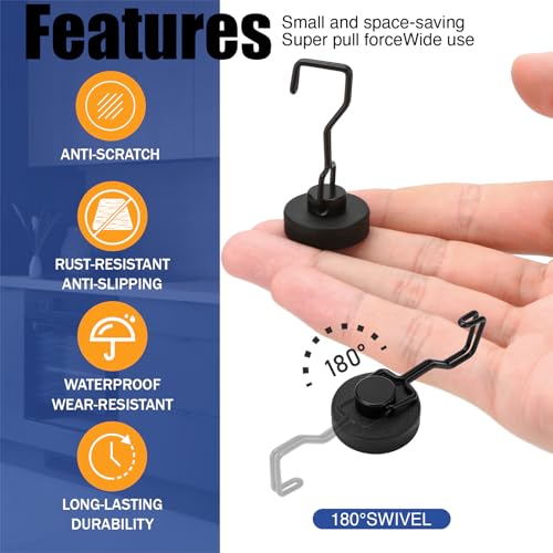 Heavy Duty Magnetic Hooks for Grill (12 Count)