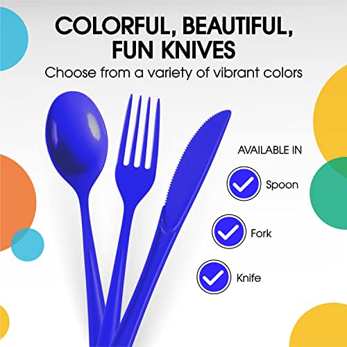Party Solids 200 Pcs Plastic Silverware (200 Count)