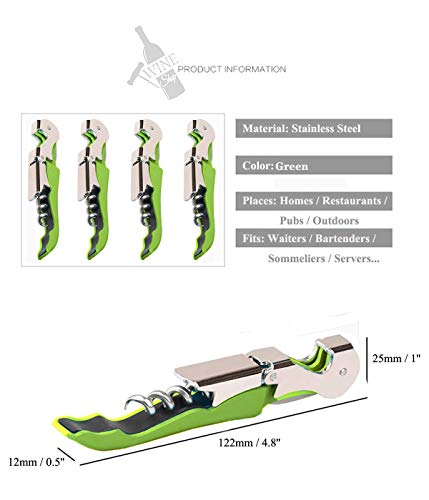 Professional Waiter Corkscrew Wine Openers Set (4 Count)