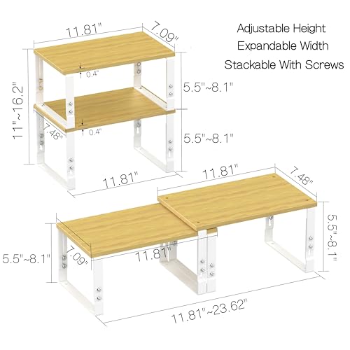 Expandable Kitchen Cabinet Organizer Shelves