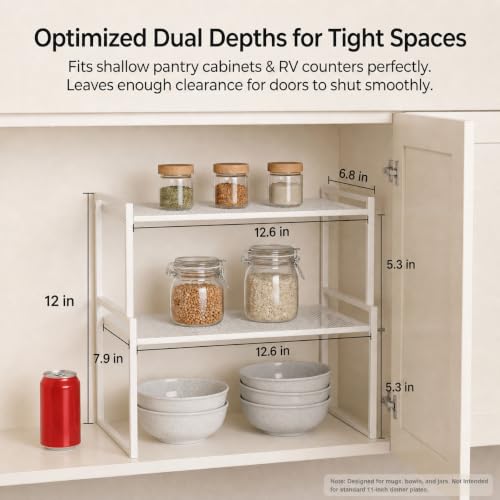 Stackable Kitchen Cabinet Organizer Shelves Pantry Rack Set of 2 (2 Count)