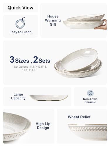 Ceramic Serving Bowls Set of 2 (2 Count)