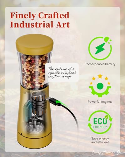 Electric Salt and Pepper Grinder Set with Storage Base (2 Count)