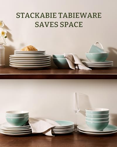 Ceramic Plates and Bowls Sets (18 Count)