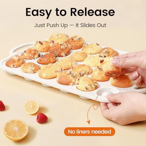 Silicone Muffin Pans With Metal Reinforced Frame (2 Count)