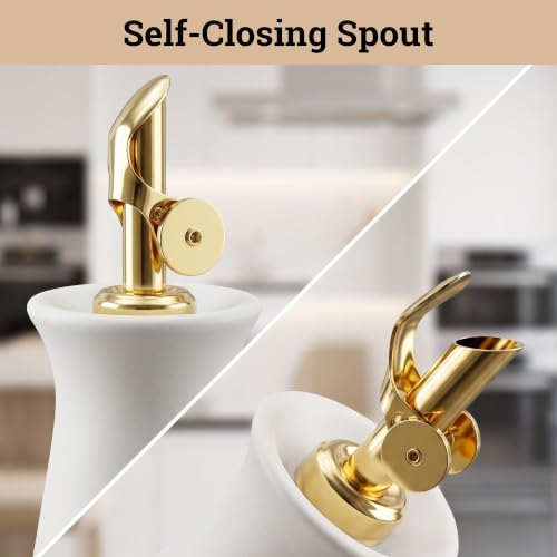 Ceramic Olive Oil Dispenser with Self