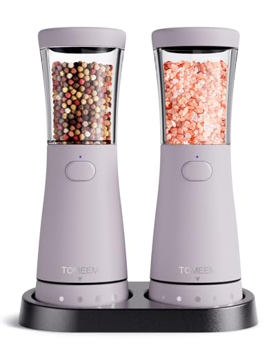 Electric Salt and Pepper Grinder Set with Storage Base (2 Count)
