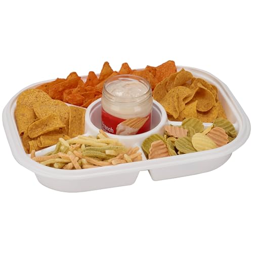 Jumbo Divided Serving Tray with Lid