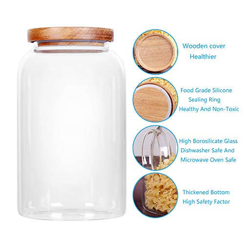 Modern Design Transparent Glass Food Storage Jars