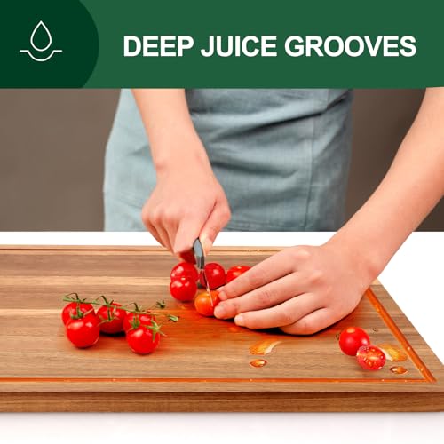 20" XL Extra Large Wood Cutting Boards for Kitchen Acacia Charcuterie Board