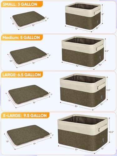 2 Pack Fabric Closet Storage Bins for Shelves (2 Count)