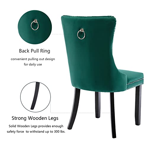 Green Velvet Dining Chairs Set of 2 (2 Count)