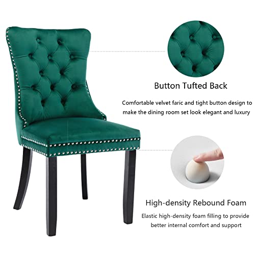 Green Velvet Dining Chairs Set of 2 (2 Count)