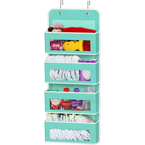 4 Clear Pocket Over Door Hanging Organizer
