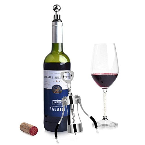 Best Wing Corkscrew Wine Bottle Opener Luxury Waiter Corkscrew with Stopper Set for Wine Enthusiast Waiters