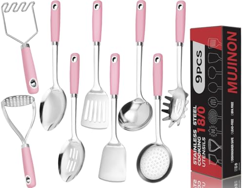 18 0 Stainless Steel Cooking Utensils Set (9 Count)