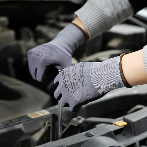 Safety Work Gloves MicroFoam Nitrile Coated (144 Count)