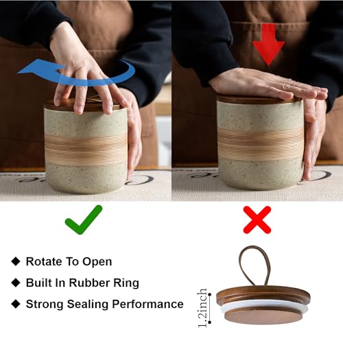 Ceramic Coffee Container with Lid