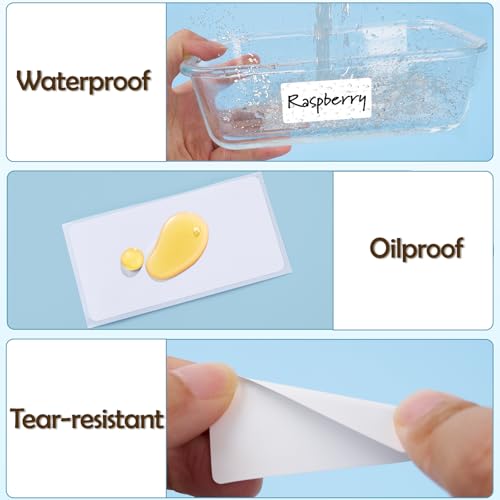 1400 Pcs 1"x2" Blank Removable Freezer Labels for Food Containers (1400 Count)