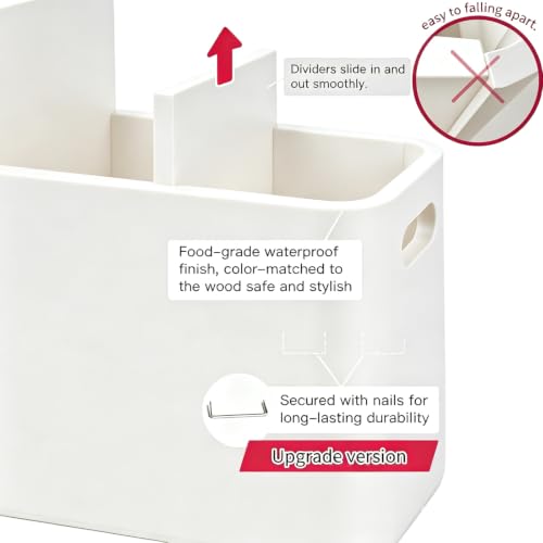 Wooden Kitchen Utensil Holder Organizer for Counter or Countertop
