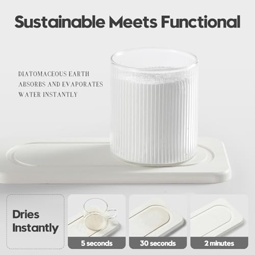 2Pack Water Absorbing Stone Tray for Sink (2 Count)