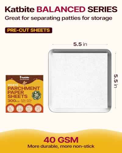 300 Pcs Burger Patty Paper Squares (300 Count)