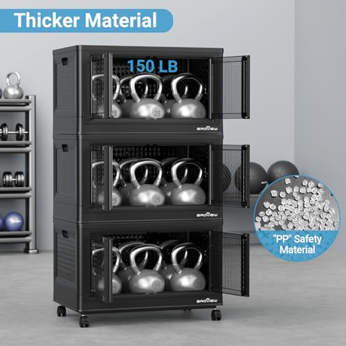 500Qt Stackable Storage Bins with Lids (5 Count)