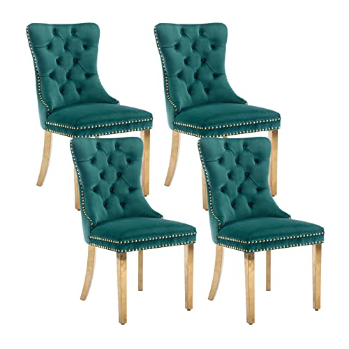 Green Velvet Dining Chairs Set of 4 (4 Count)