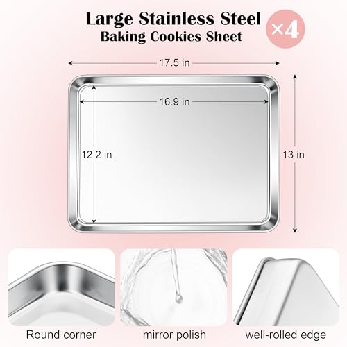 Stainless Steel Baking Sheet (4 Count)
