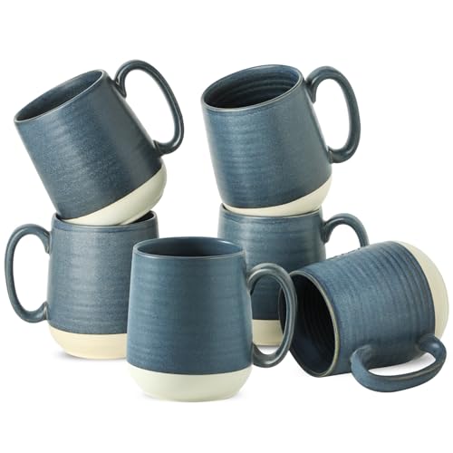 Coffee Cups 15 oz Coffee Mugs Ceramic with Handles Set of 6