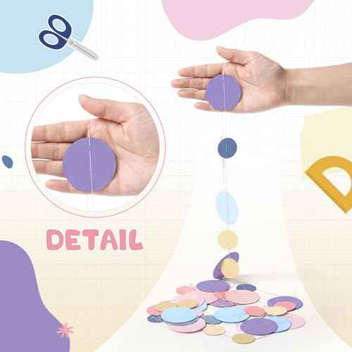 10 Pieces Circle Garland Banner Hanging (10 Foot)