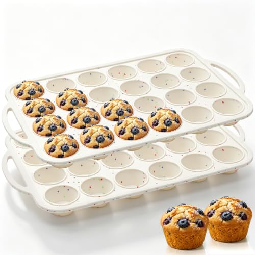Mini Muffin Pan with Metal Reinforced Frame (2 Count)