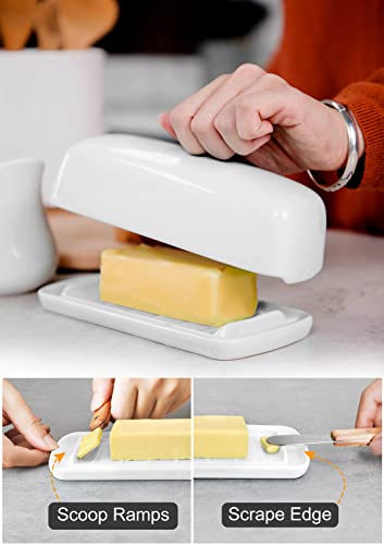 Ceramic Butter Dish with Lid for Countertop