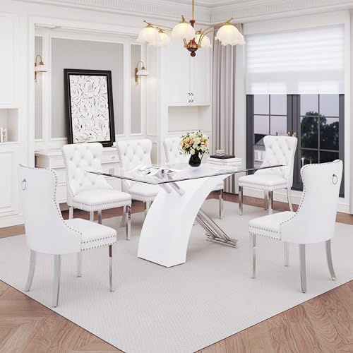 7 Piece Glass Dining Table Set for 6 (7 Count)