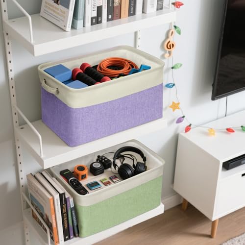 2 Pack Fabric Closet Storage Bins for Shelves (2 Count)