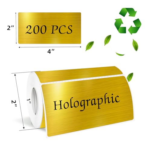 2x4 Inch Holographic Thermal Labels