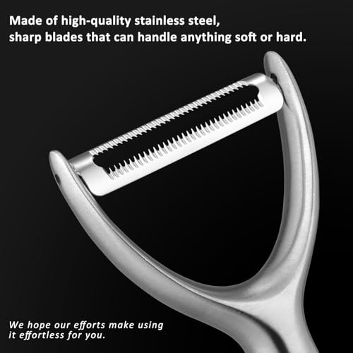Serrated Blade Premium Y Type 304 Stainless Steel Multifunctional Kitchen Peeler Real Wood Handle Ultra Sharp Blade Vegetable Potato Apple