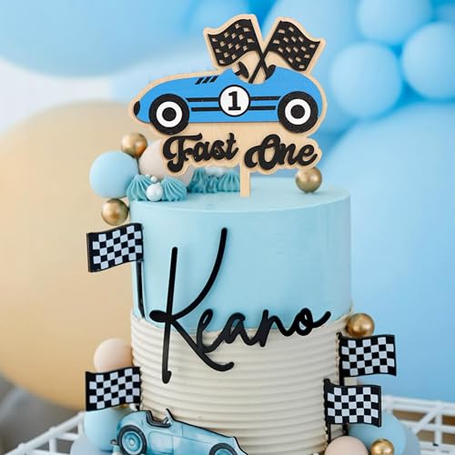Wooden Fast One Cake Topper