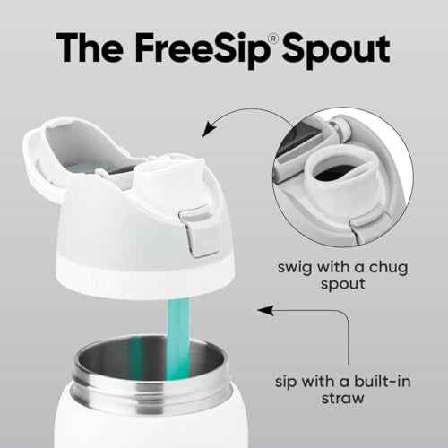 FreeSip Stainless Steel Water Bottle 32 oz 80s Ski Slopes