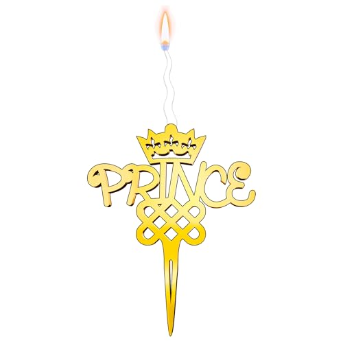 Prince Reusable Gold Romantic Cake Candle