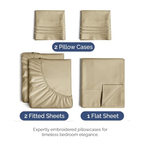 Split King Size 5 Piece Sheet Set