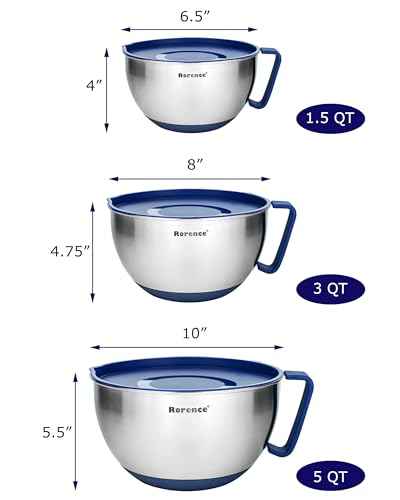 Stainless Steel Mixing Bowls Set with Lids