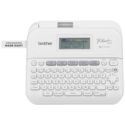 P-Touch PT-D410 Home / Office Advanced Label Maker | Connect via USB to Create and Print on TZe Label Tapes up to ~3/4 inch, White