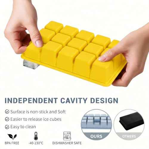 Silicone Ice Cube Tray 2 Pack (2 Count)
