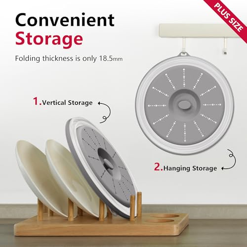 Microwave Splatter Cover Vented for Food with Hook Hole