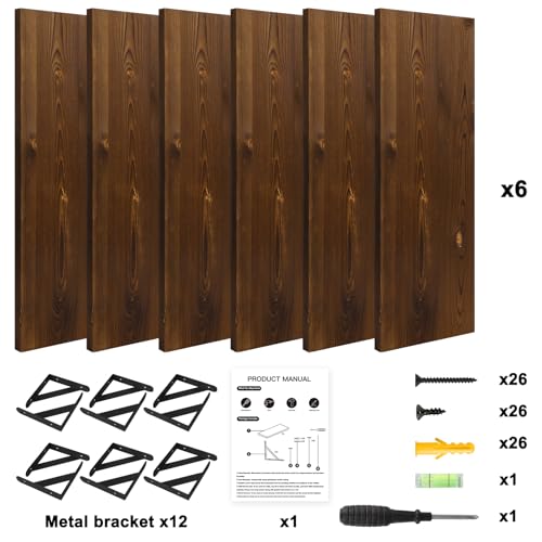 16.5in Floating Shelves for Wall (6 Count)